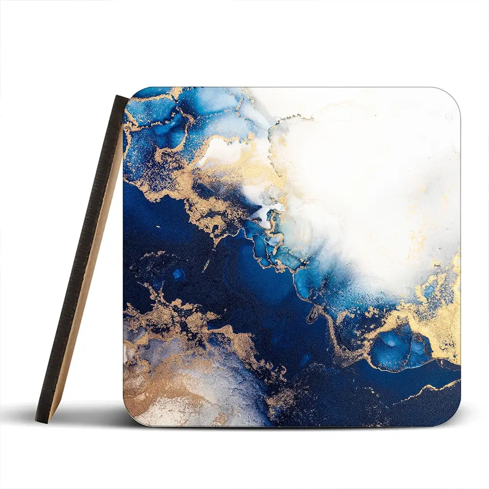 In The Deep Blue Coaster Set In The Deep Blue Coaster Set wall art product Art Print Shop