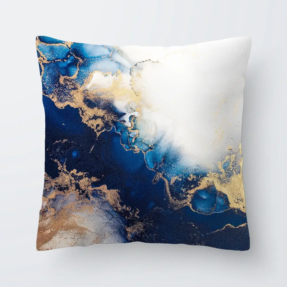 In The Deep Blue Cushion In The Deep Blue Cushion wall art product Art Print Shop