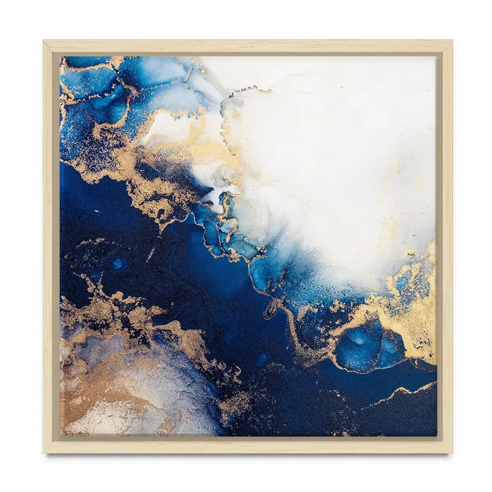 In The Deep Blue Square Canvas Print In The Deep Blue Square Canvas Print wall art product Art Print Shop
