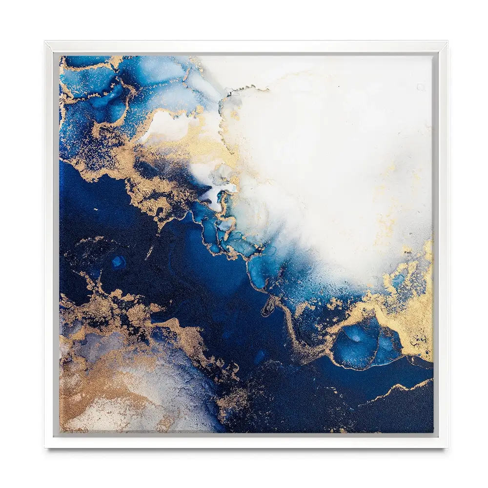 In The Deep Blue Square Canvas Print In The Deep Blue Square Canvas Print wall art product Art Print Shop