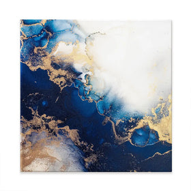 In The Deep Blue Square Canvas Print In The Deep Blue Square Canvas Print wall art product Art Print Shop