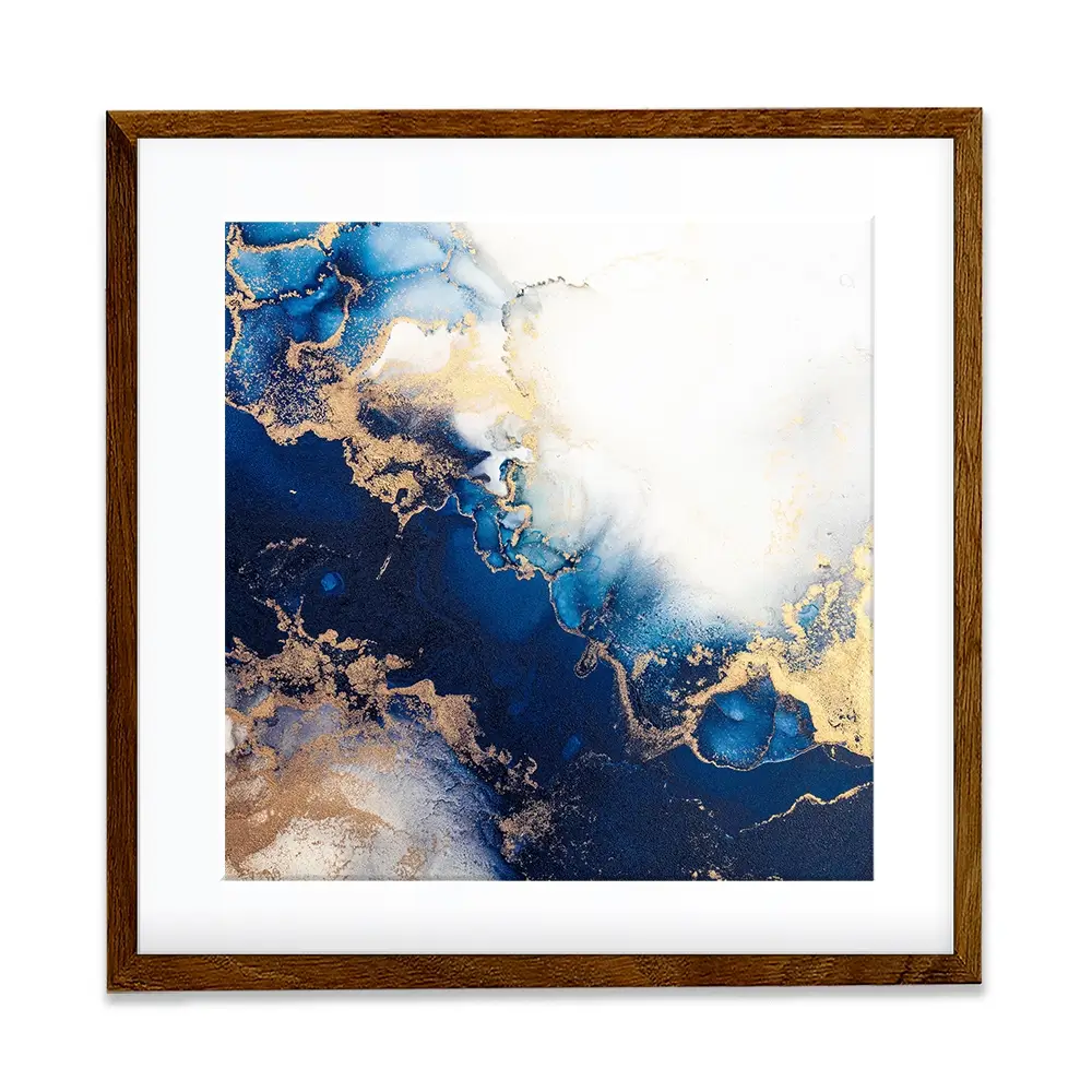 In The Deep Blue Square Framed Art Print In The Deep Blue Square Framed Art Print wall art product Art Print Shop