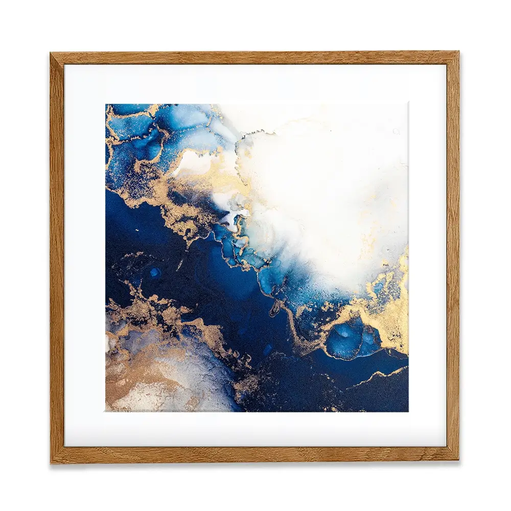 In The Deep Blue Square Framed Art Print In The Deep Blue Square Framed Art Print wall art product Art Print Shop