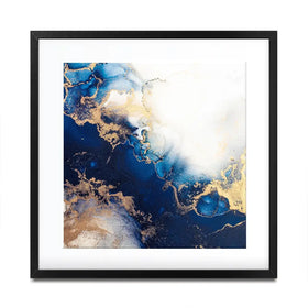 In The Deep Blue Square Framed Art Print In The Deep Blue Square Framed Art Print wall art product Art Print Shop