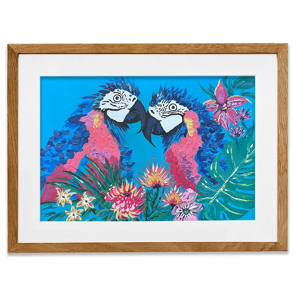 Indigo And Ziggy Framed Art Print Indigo And Ziggy Framed Art Print wall art product Jo Mulligan