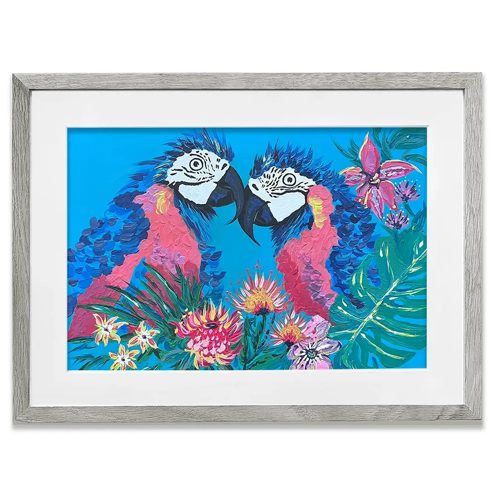 Indigo And Ziggy Framed Art Print Indigo And Ziggy Framed Art Print wall art product Jo Mulligan
