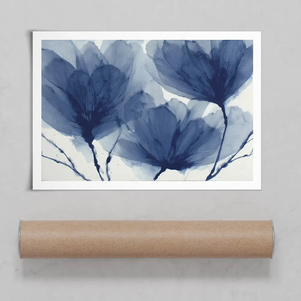 Indigo Dried Flowers Art Print Indigo Dried Flowers Art Print wall art product Chromatic Storm Studio