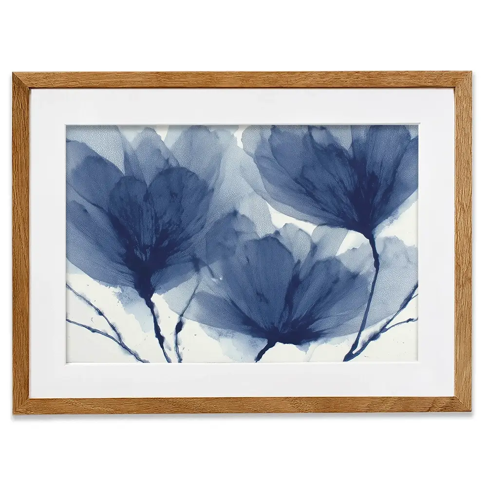 Indigo Dried Flowers Framed Art Print Indigo Dried Flowers Framed Art Print wall art product Chromatic Storm Studio