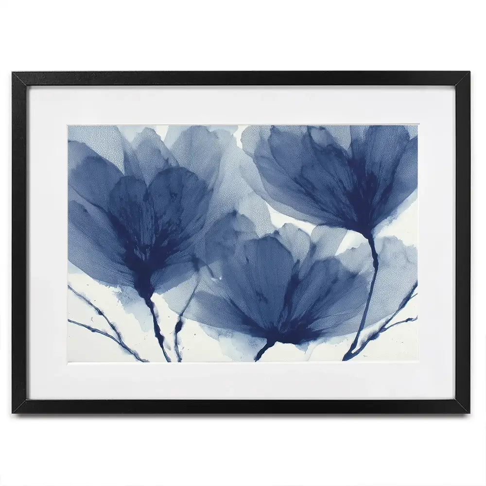 Indigo Dried Flowers Framed Art Print Indigo Dried Flowers Framed Art Print wall art product Chromatic Storm Studio