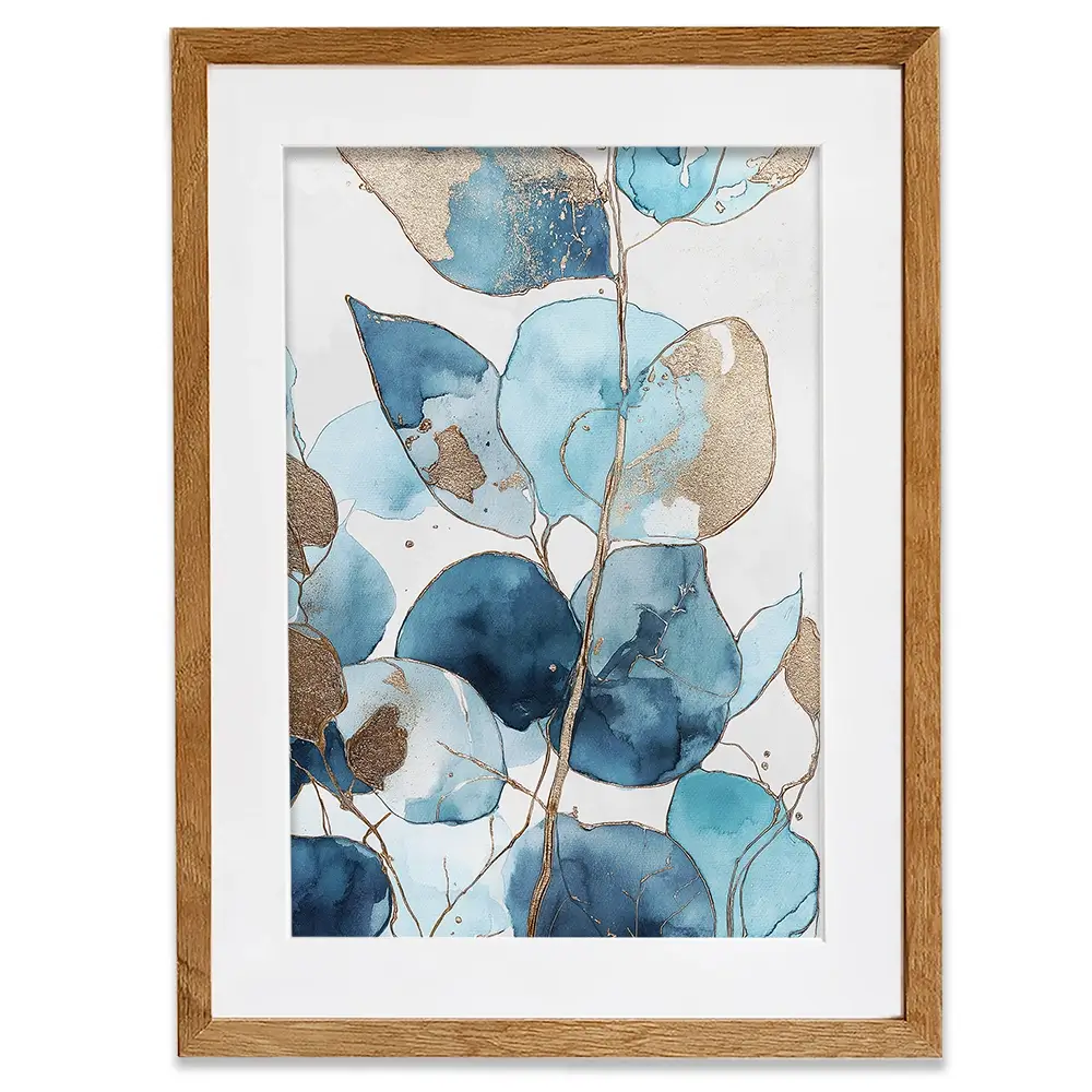 Indigo Eucalptus Framed Art Print Indigo Eucalptus Framed Art Print wall art product Svetlana Aleynikova