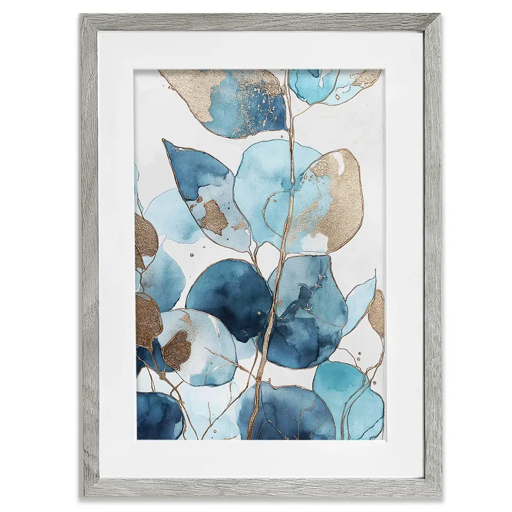 Indigo Eucalptus Framed Art Print Indigo Eucalptus Framed Art Print wall art product Svetlana Aleynikova