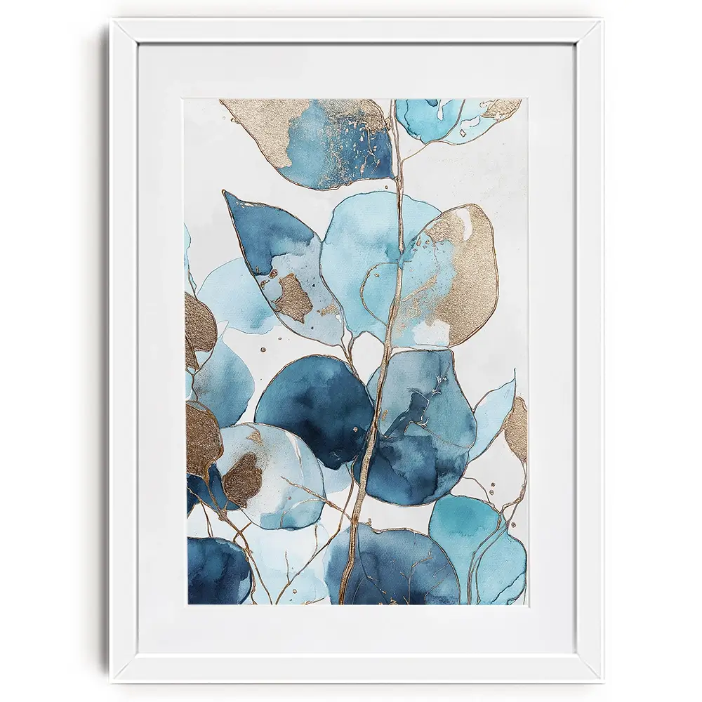 Indigo Eucalptus Framed Art Print Indigo Eucalptus Framed Art Print wall art product Svetlana Aleynikova