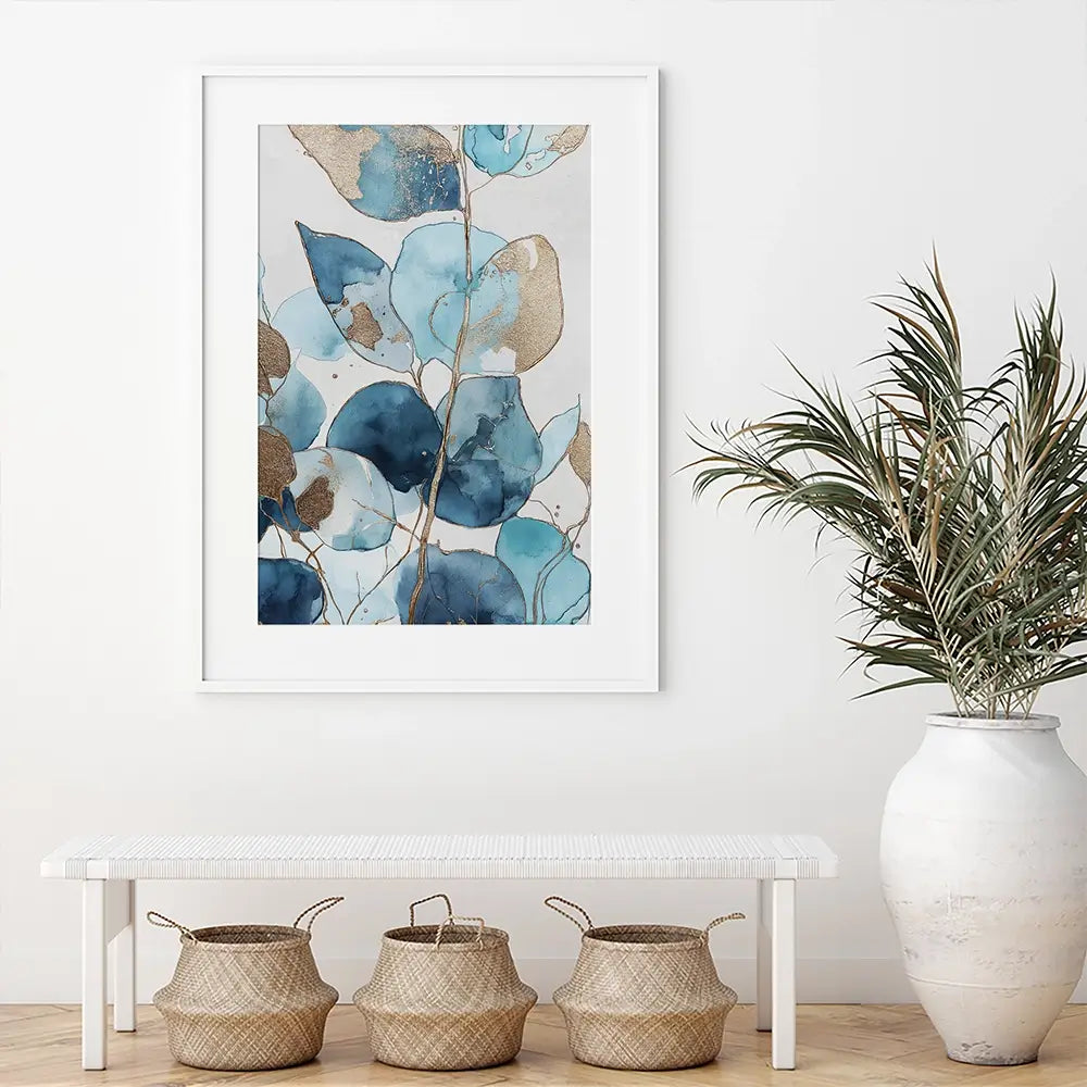 Indigo Eucalptus Framed Art Print Indigo Eucalptus Framed Art Print wall art product Svetlana Aleynikova