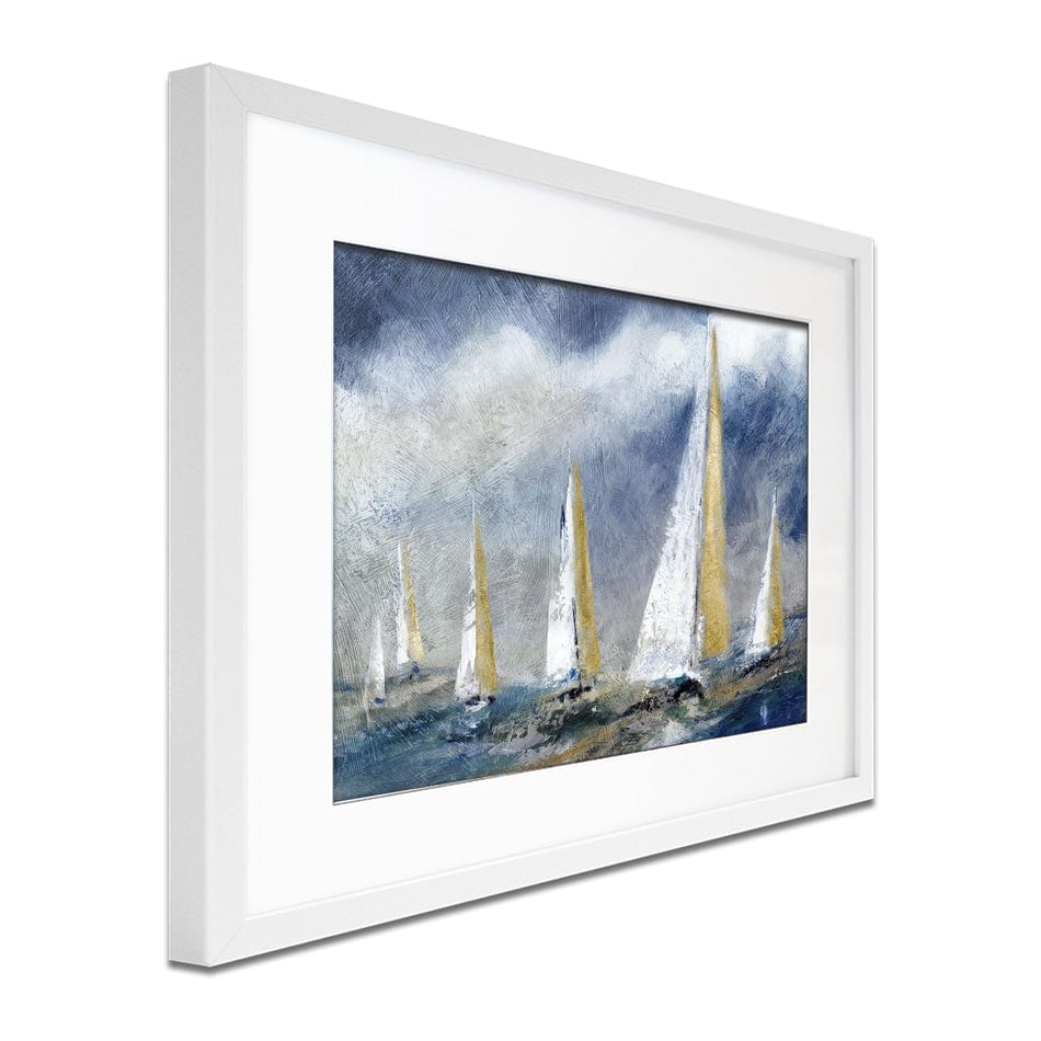 Indigo Swells Framed Art Print wall art product Carol Robinson