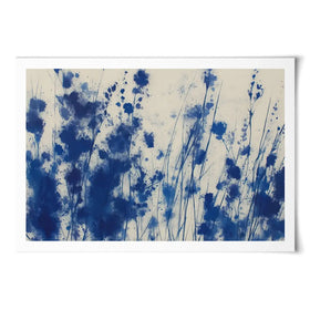 Indigo Wildflower Meadow Art Print Indigo Wildflower Meadow Art Print wall art product Chromatic Storm Studio