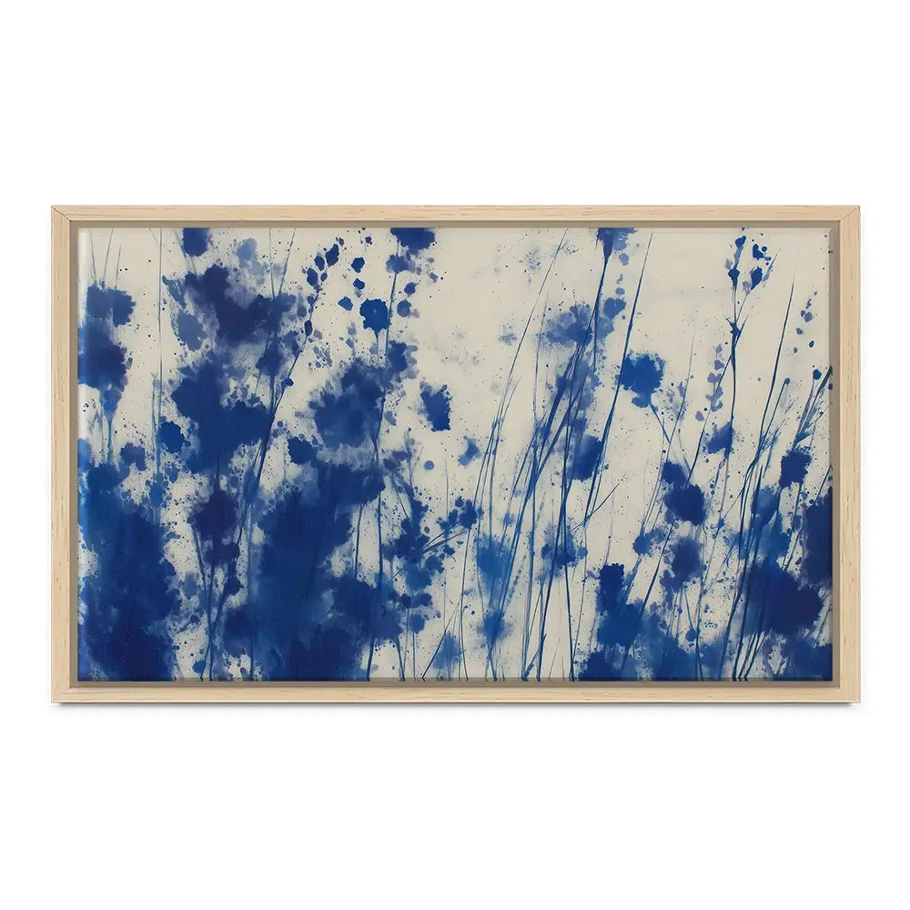 Indigo Wildflower Meadow Canvas Print Indigo Wildflower Meadow Canvas Print wall art product Chromatic Storm Studio