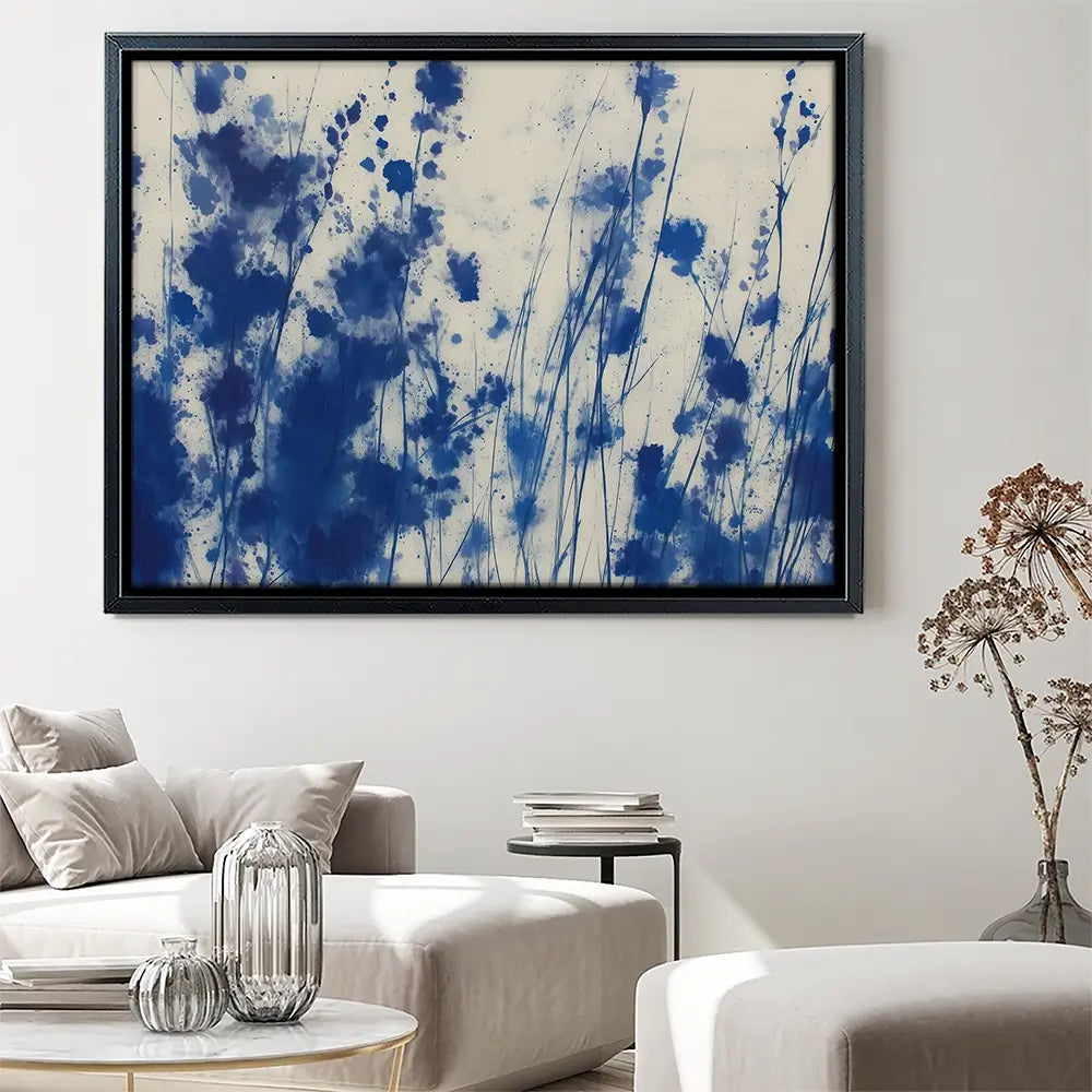 Indigo Wildflower Meadow Canvas Print Indigo Wildflower Meadow Canvas Print wall art product Chromatic Storm Studio