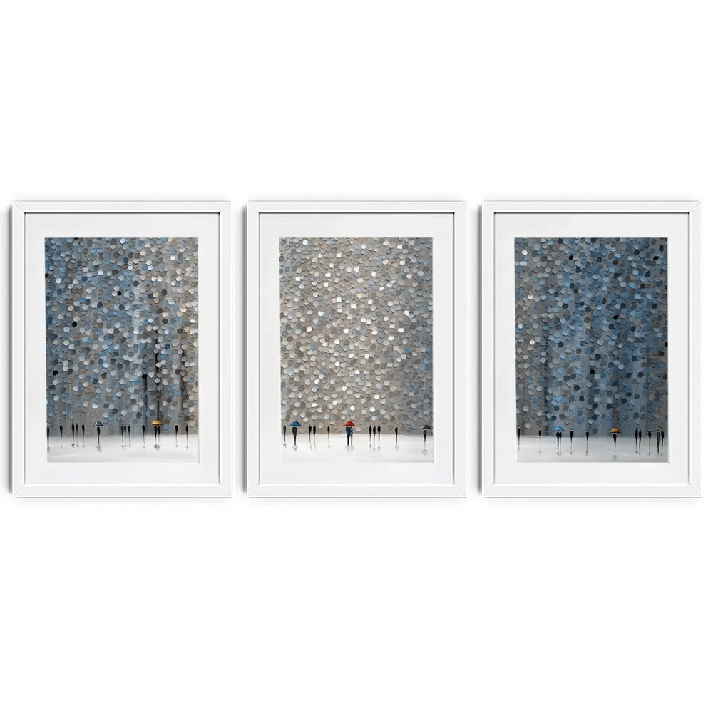 Infinity Rain Framed Art Print Trio Infinity Rain Framed Art Print Trio wall art product Ekaterina Ermilkina
