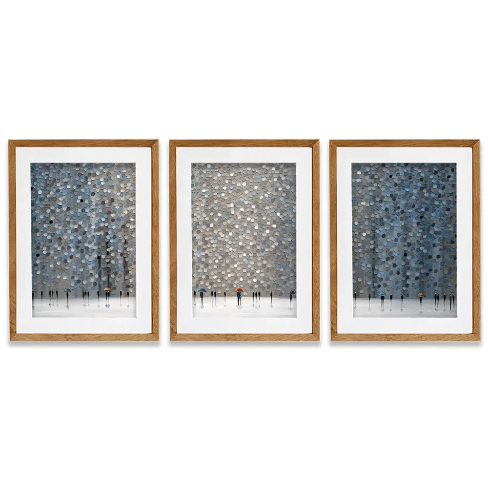 Infinity Rain Framed Art Print Trio Infinity Rain Framed Art Print Trio wall art product Ekaterina Ermilkina