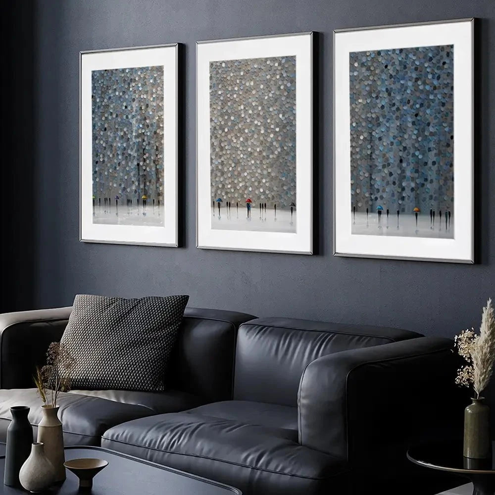 Infinity Rain Framed Art Print Trio Infinity Rain Framed Art Print Trio wall art product Ekaterina Ermilkina