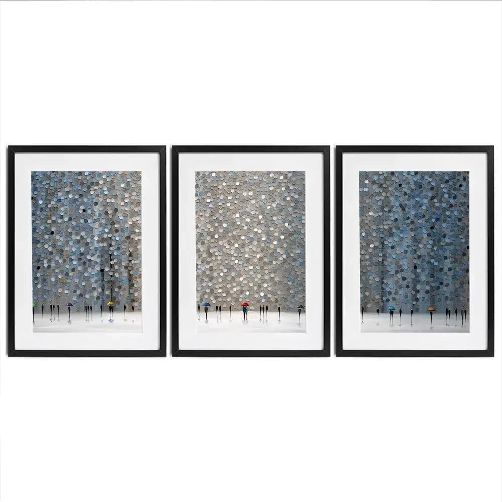 Infinity Rain Framed Art Print Trio Infinity Rain Framed Art Print Trio wall art product Ekaterina Ermilkina