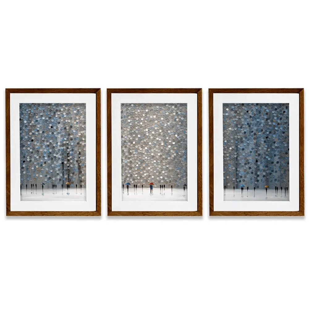 Infinity Rain Framed Art Print Trio Infinity Rain Framed Art Print Trio wall art product Ekaterina Ermilkina