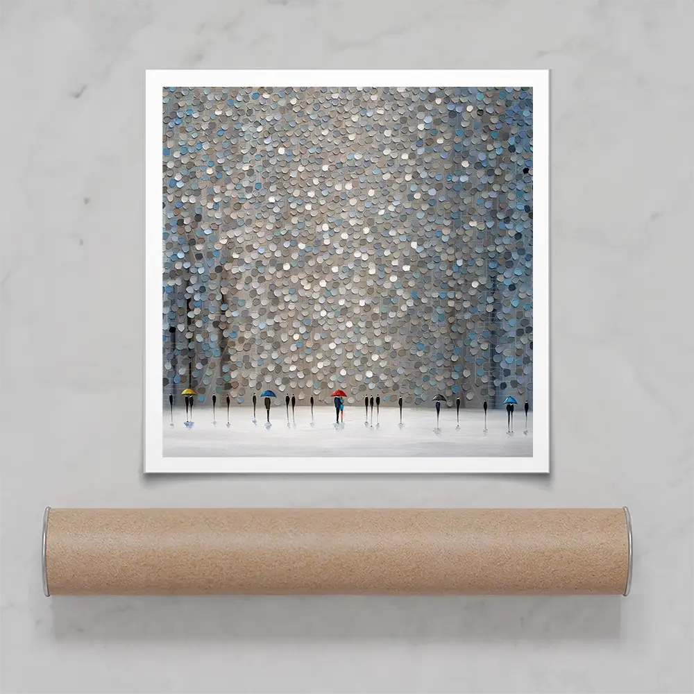Infinity Rain Square Art Print Infinity Rain Square Art Print wall art product Ekaterina Ermilkina