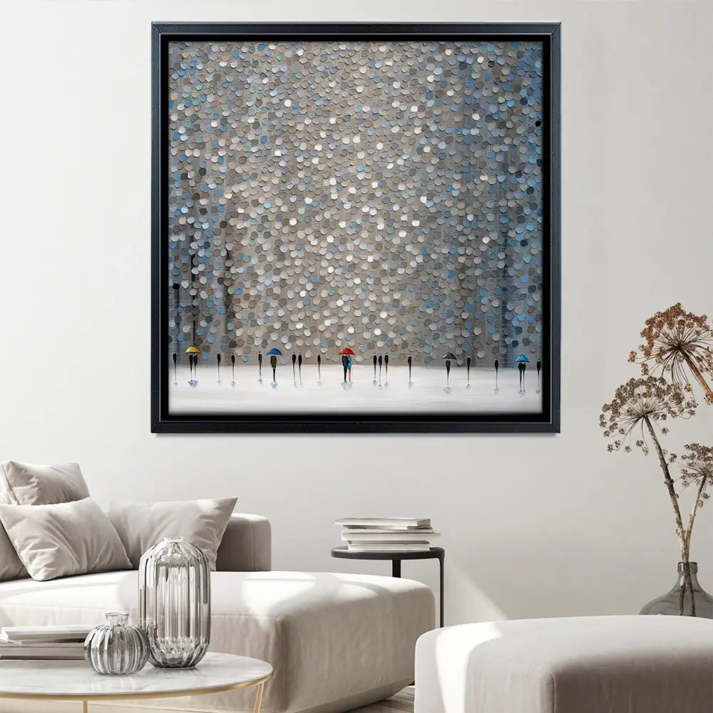 Infinity Rain Square Canvas Print Infinity Rain Square Canvas Print wall art product Ekaterina Ermilkina