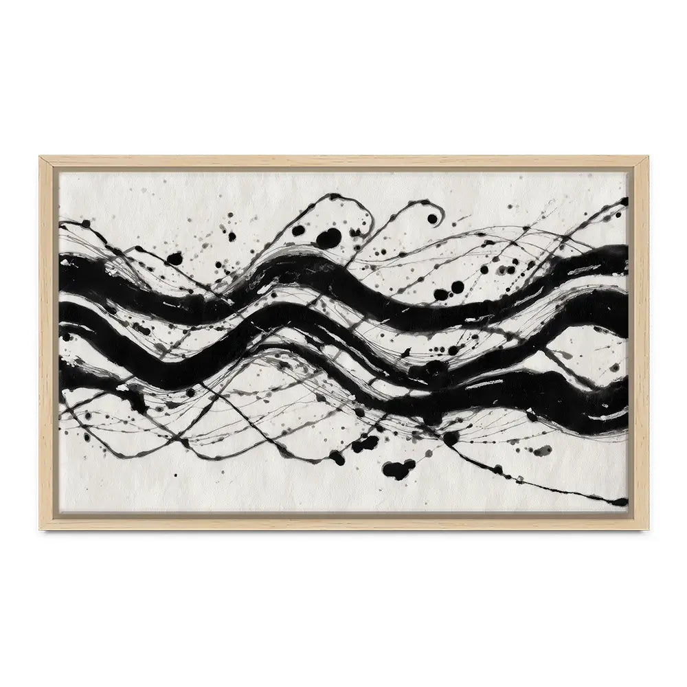 Ink River Waves Canvas Print Ink River Waves Canvas Print wall art product Chromatic Storm Studio