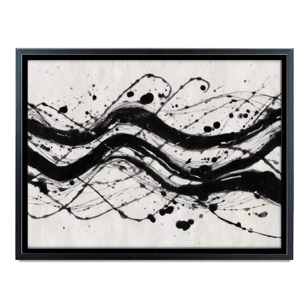 Ink River Waves Canvas Print Ink River Waves Canvas Print wall art product Chromatic Storm Studio
