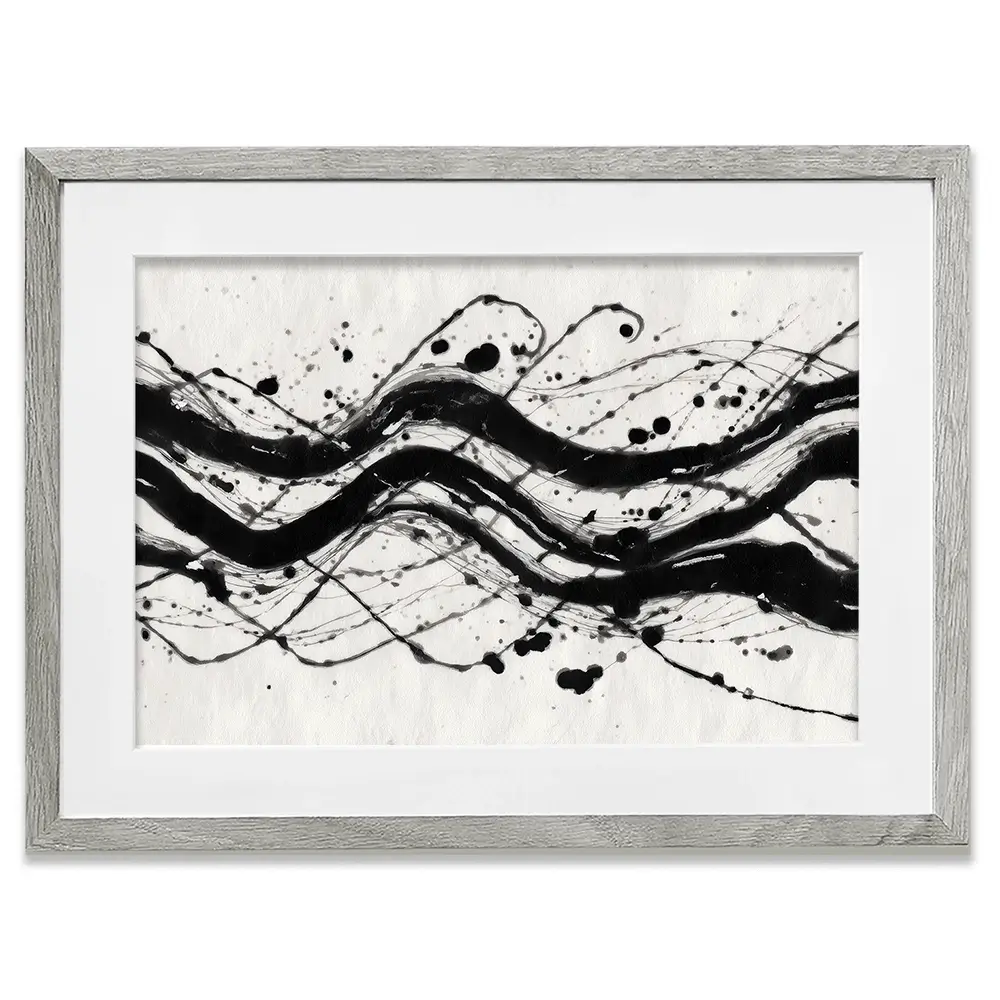 Ink River Waves Framed Art Print Ink River Waves Framed Art Print wall art product Chromatic Storm Studio