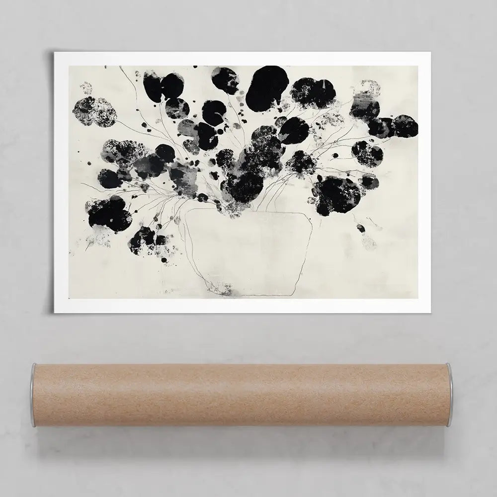 Ink Style Flower Arrangement Art Print Ink Style Flower Arrangement Art Print wall art product Chromatic Storm Studio