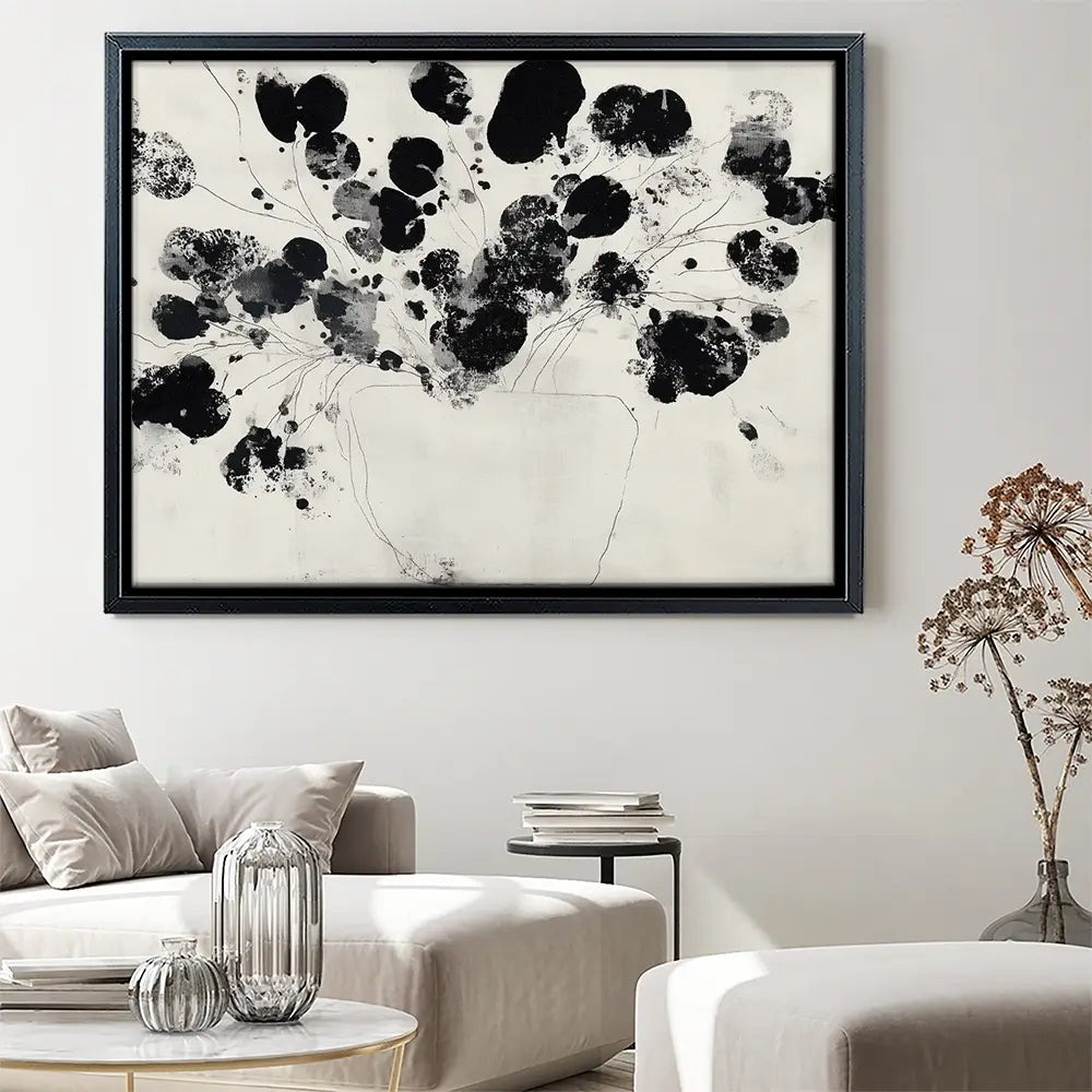 Ink Style Flower Arrangement Canvas Print Ink Style Flower Arrangement Canvas Print wall art product Chromatic Storm Studio