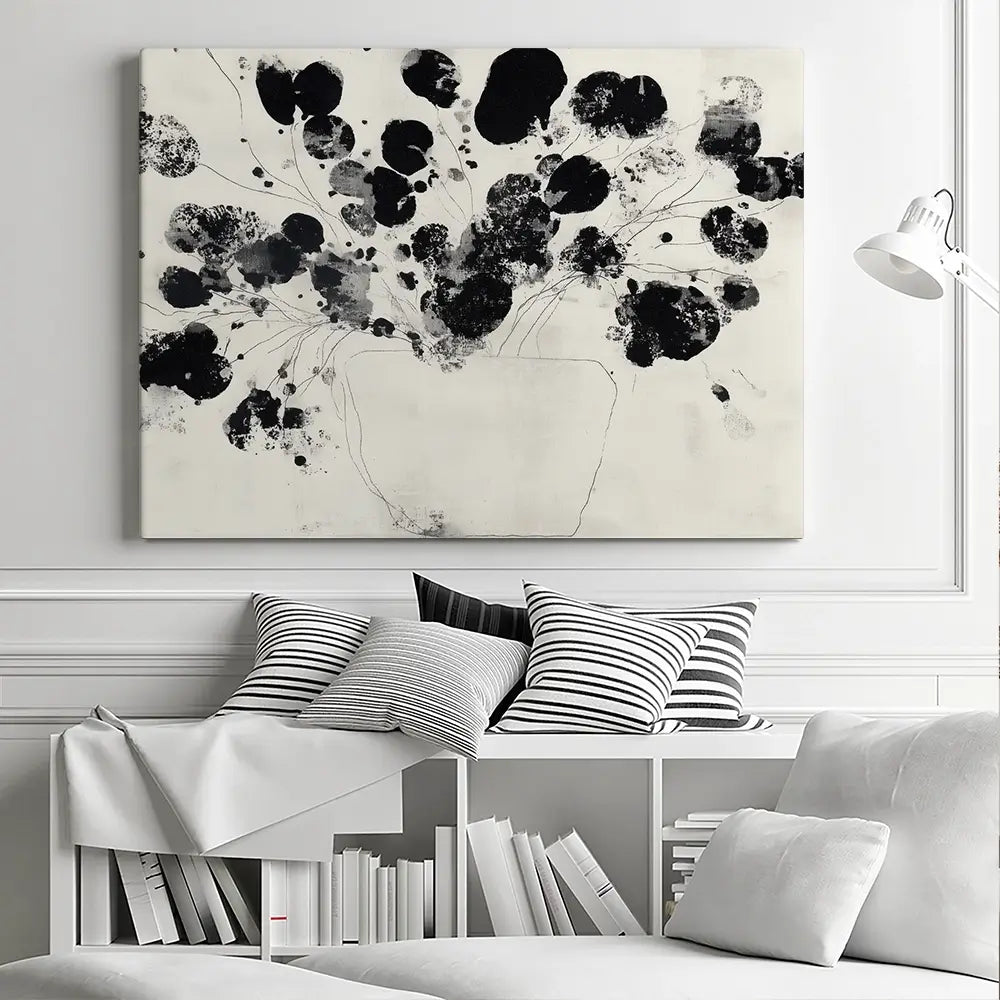 Ink Style Flower Arrangement Canvas Print Ink Style Flower Arrangement Canvas Print wall art product Chromatic Storm Studio