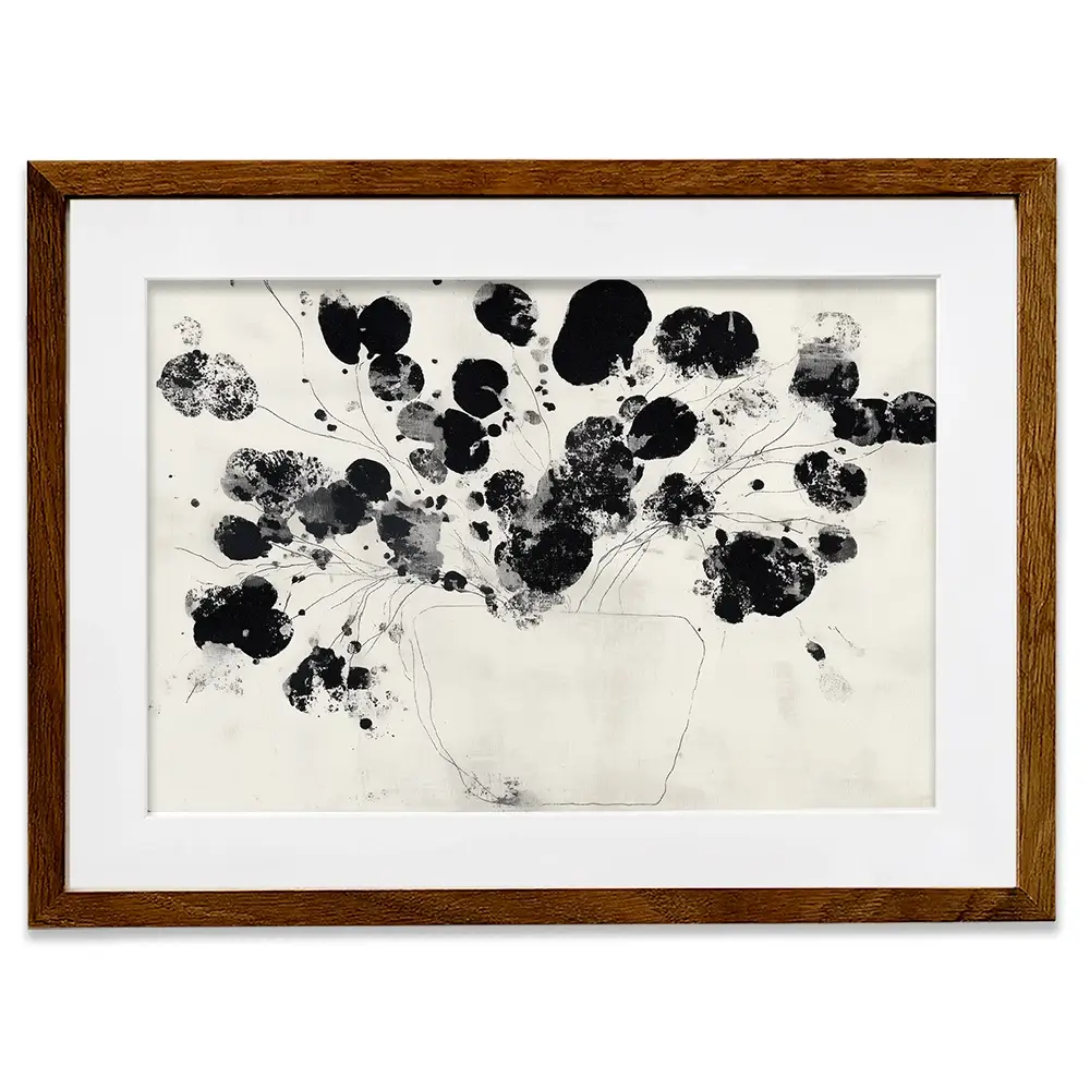 Ink Style Flower Arrangement Framed Art Print Ink Style Flower Arrangement Framed Art Print wall art product Chromatic Storm Studio