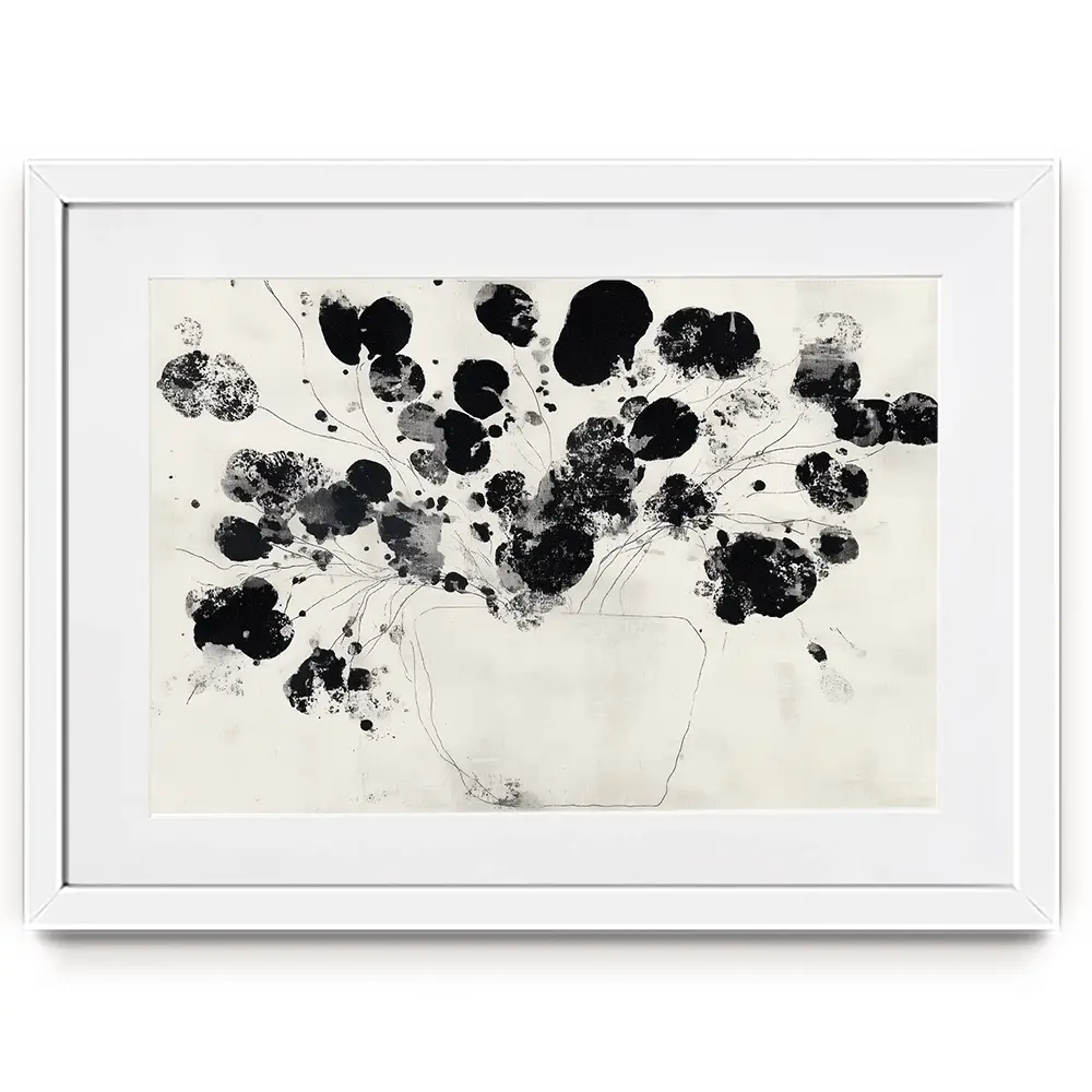 Ink Style Flower Arrangement Framed Art Print Ink Style Flower Arrangement Framed Art Print wall art product Chromatic Storm Studio