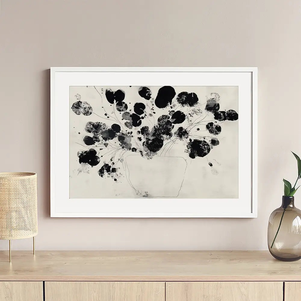 Ink Style Flower Arrangement Framed Art Print Ink Style Flower Arrangement Framed Art Print wall art product Chromatic Storm Studio