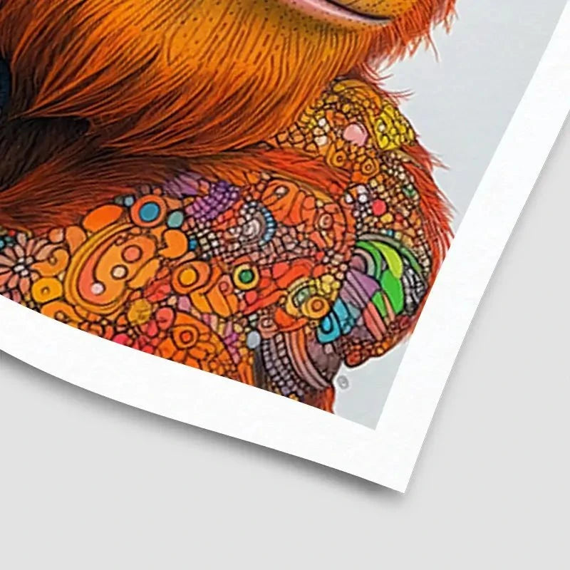 Inked Orangutan Art Print Inked Orangutan Art Print wall art product David Alexander Elder