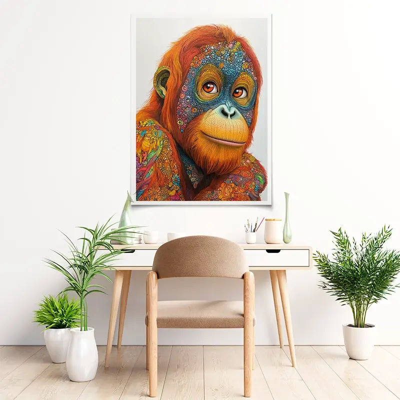 Inked Orangutan Art Print Inked Orangutan Art Print wall art product David Alexander Elder