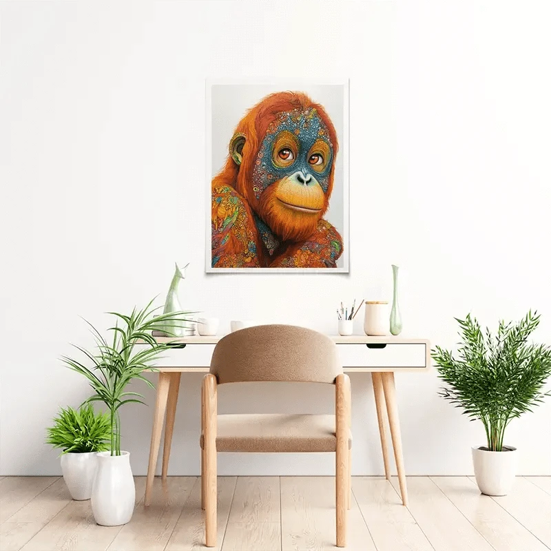 Inked Orangutan Art Print Inked Orangutan Art Print wall art product David Alexander Elder