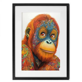 Inked Orangutan Framed Art Print Inked Orangutan Framed Art Print wall art product David Alexander Elder