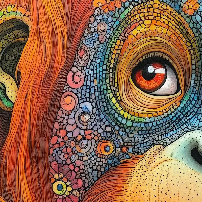 Inked Orangutan Framed Art Print Inked Orangutan Framed Art Print wall art product David Alexander Elder