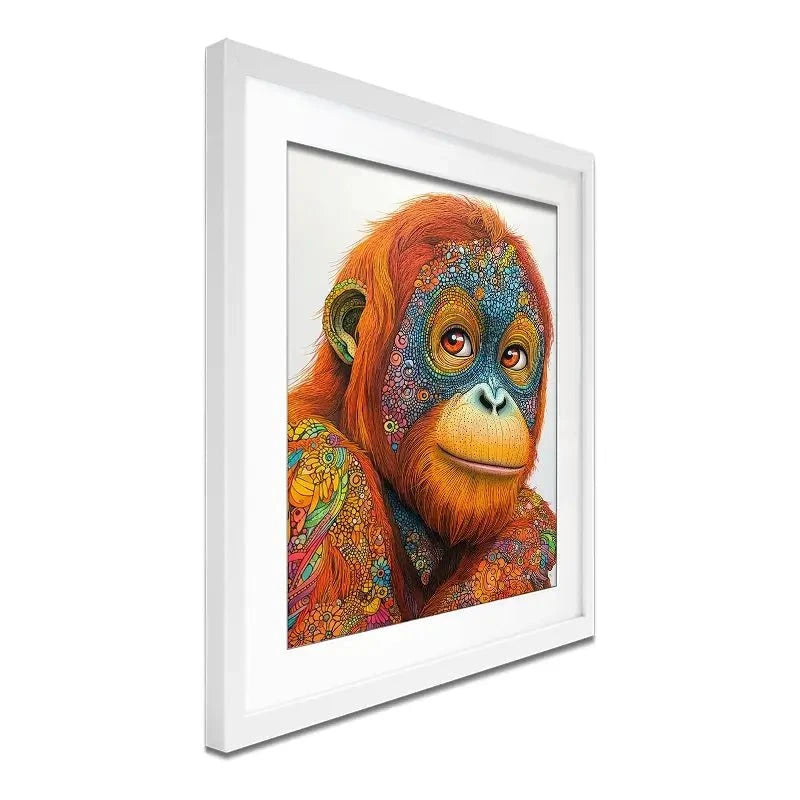 Inked Orangutan Framed Art Print Inked Orangutan Framed Art Print wall art product David Alexander Elder