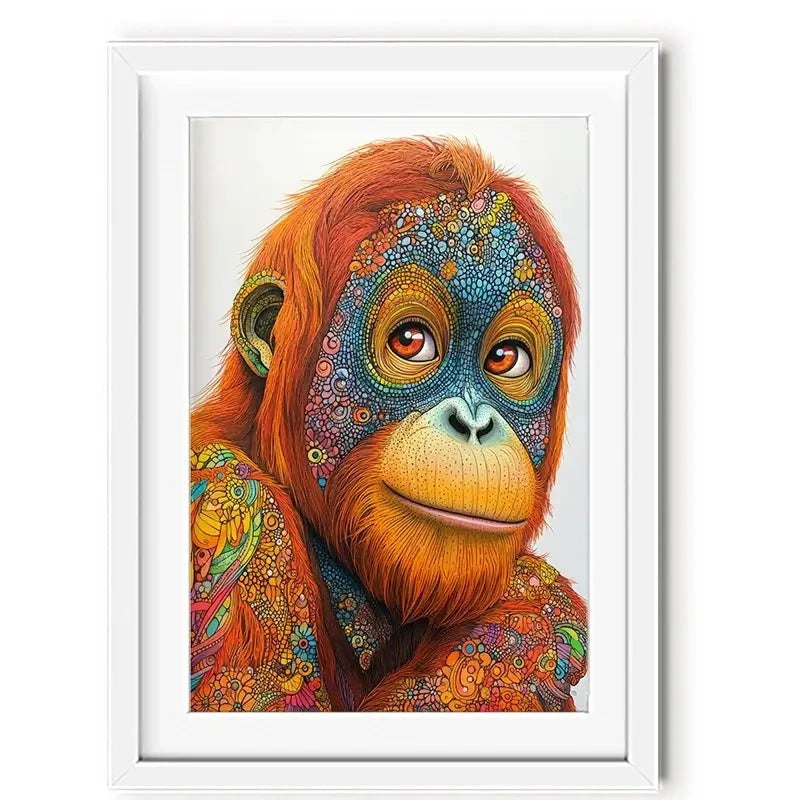 Inked Orangutan Framed Art Print Inked Orangutan Framed Art Print wall art product David Alexander Elder