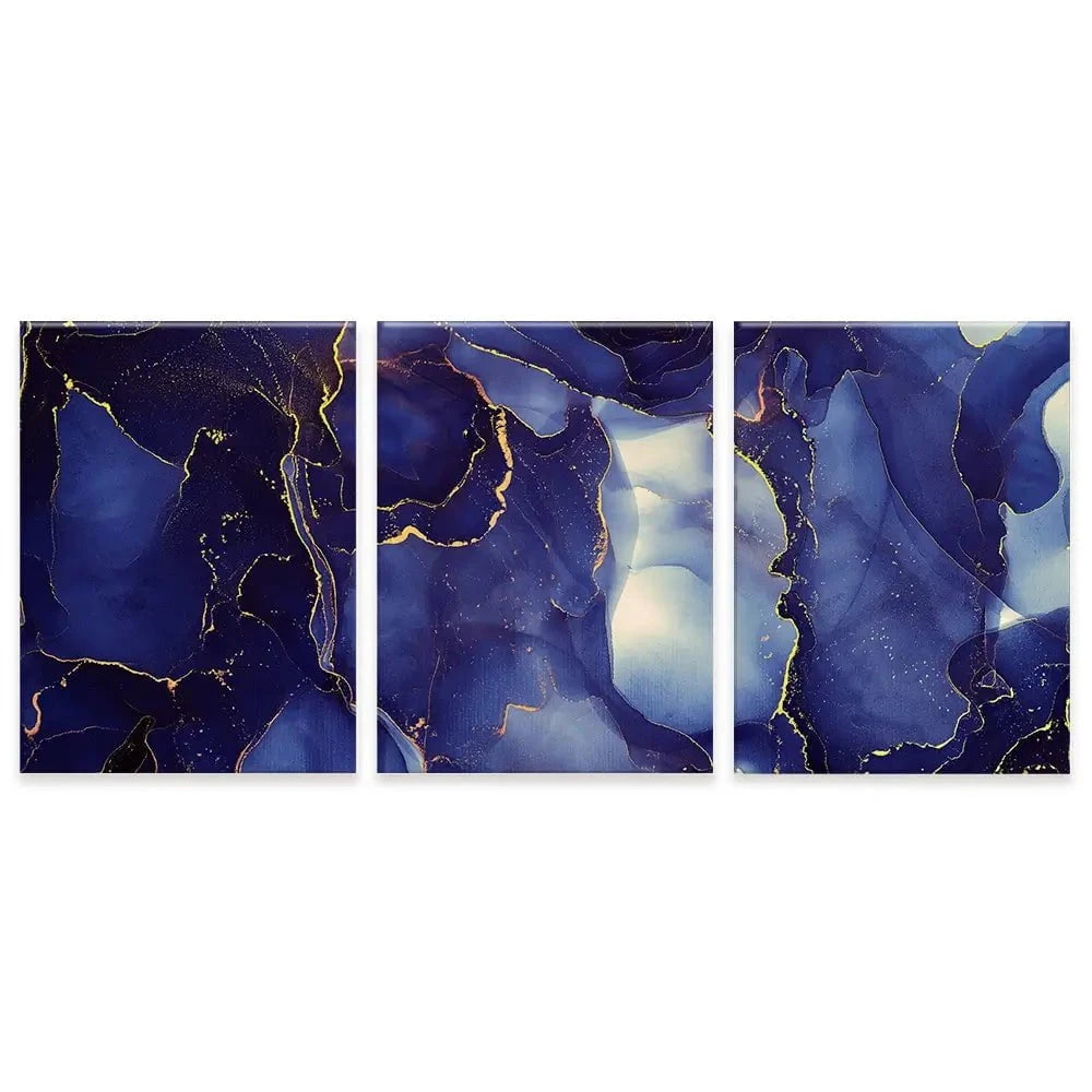Inky Blue Marble Trio Canvas Print Inky Blue Marble Trio Canvas Print wall art product djero.adlibeshe yahoo.com / Shutterstock