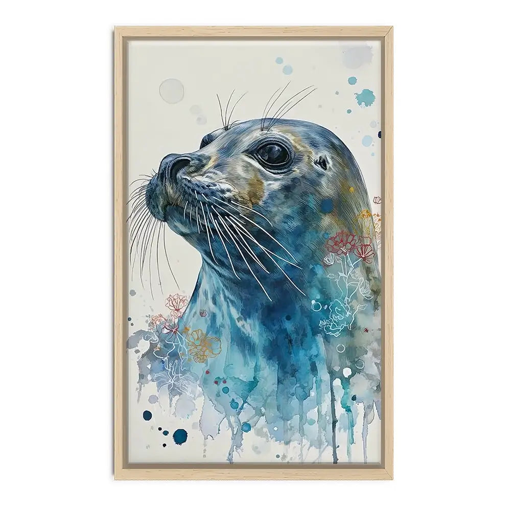Inquiring Seal Canvas Print Inquiring Seal Canvas Print wall art product David Alexander Elder