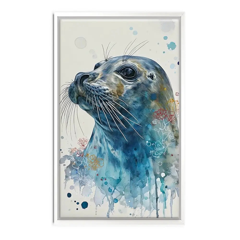 Inquiring Seal Canvas Print Inquiring Seal Canvas Print wall art product David Alexander Elder