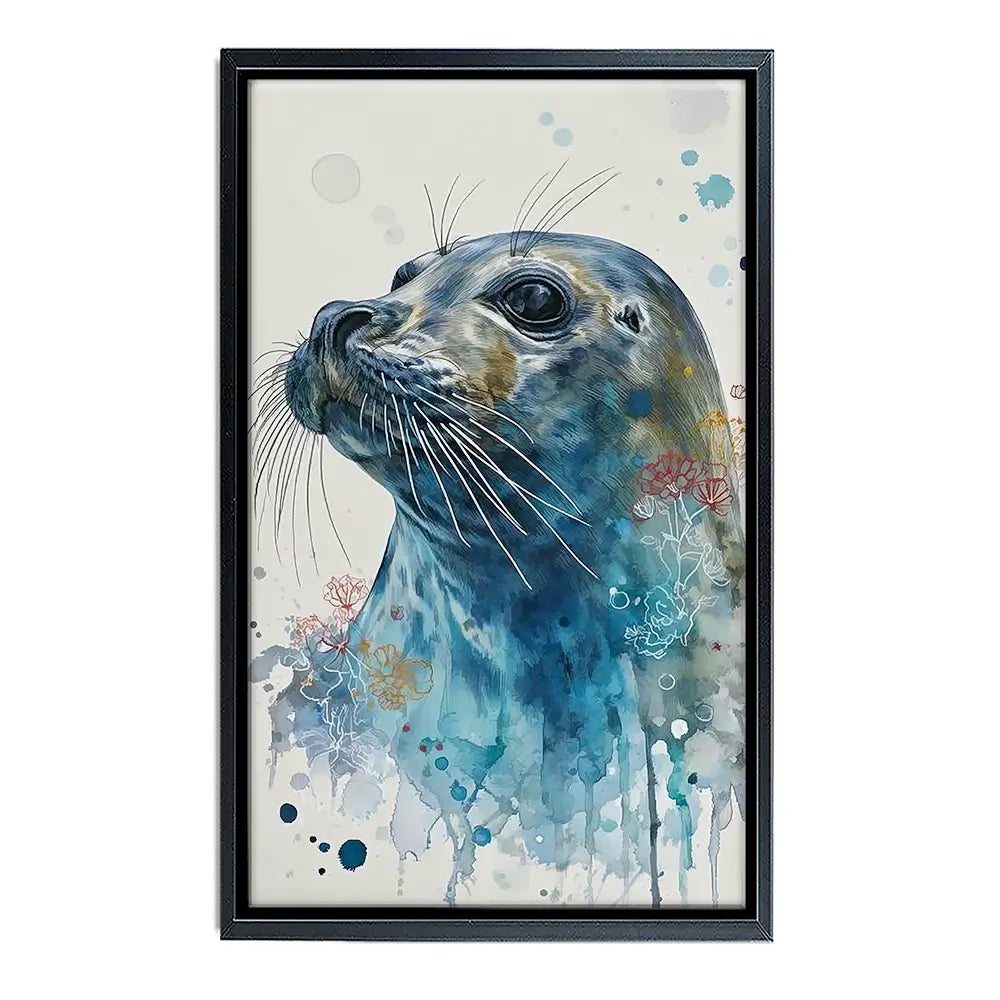 Inquiring Seal Canvas Print Inquiring Seal Canvas Print wall art product David Alexander Elder