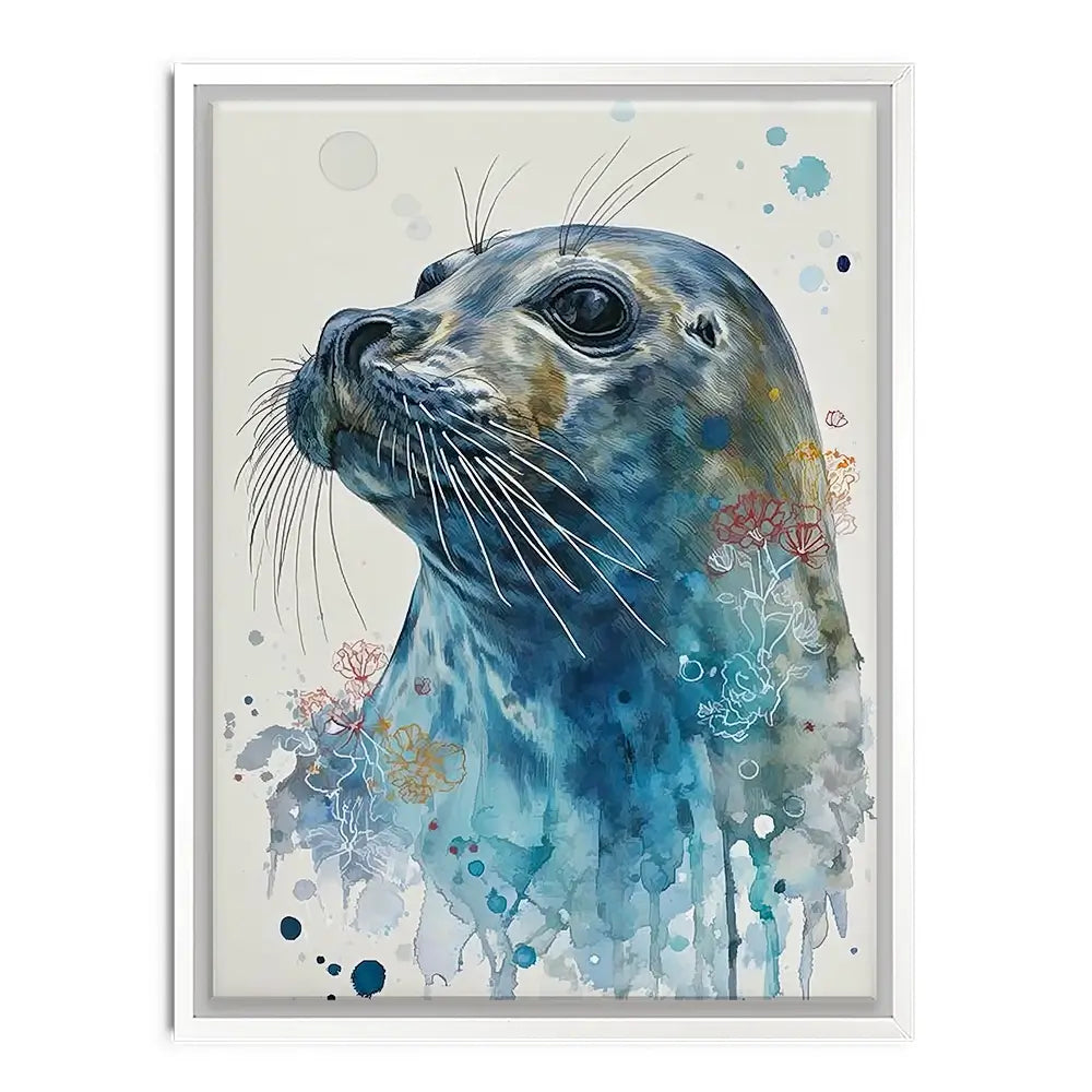 Inquiring Seal Canvas Print Inquiring Seal Canvas Print wall art product David Alexander Elder