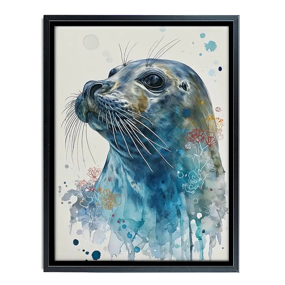 Inquiring Seal Canvas Print Inquiring Seal Canvas Print wall art product David Alexander Elder